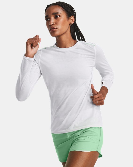 Women's UA Anywhere Long Sleeve in White image number 2